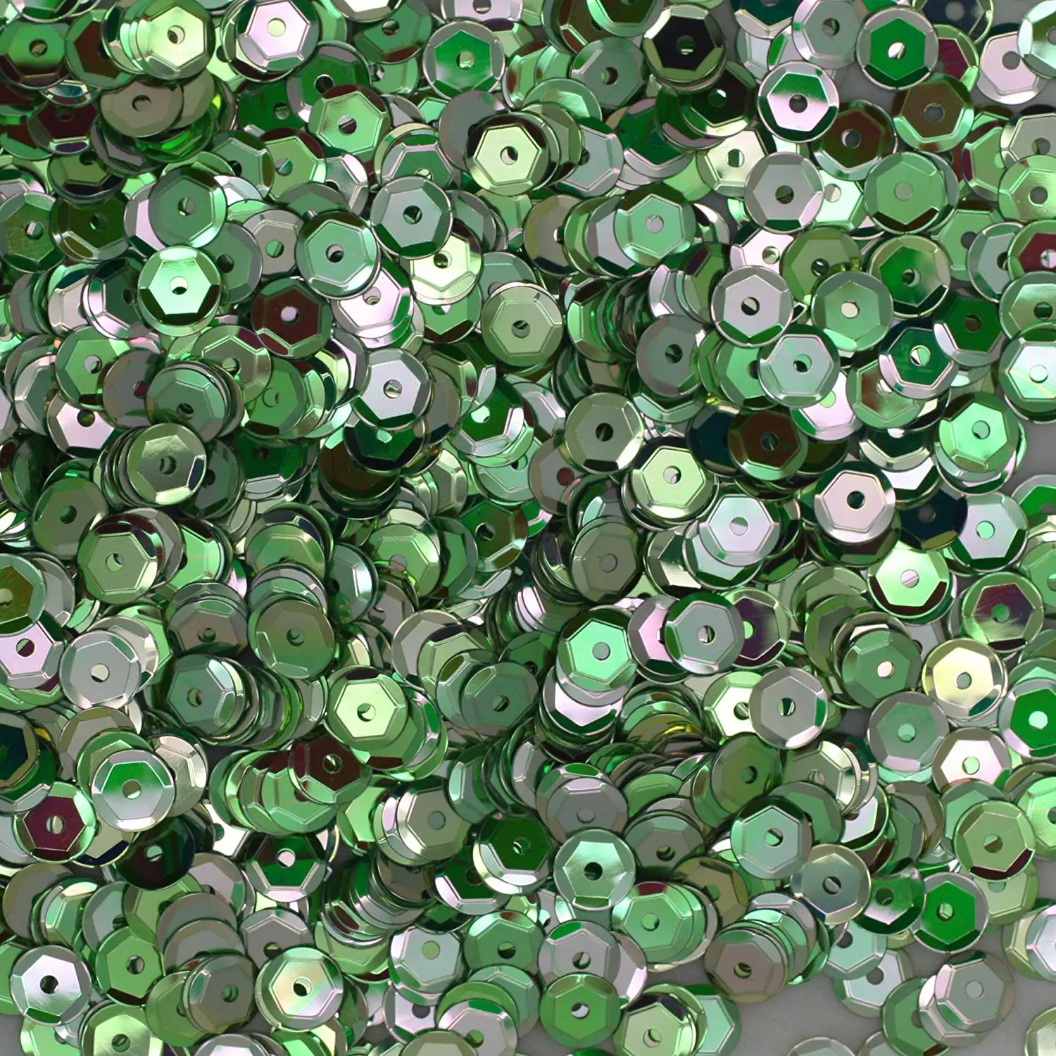 Made in USA 5mm Cup Sequins Silver Hologram Glitter Sparkle Metallic