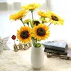 Big 3 heads sun flower for home and party decoration