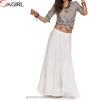 plus size cotton maxi skirts