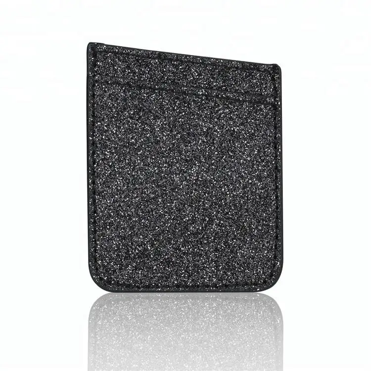 promotion gift hypotenuse glitter leather adhesive cell phone