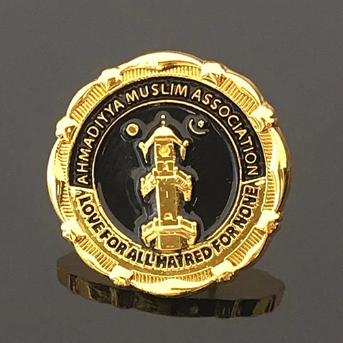 gold plated association design enamel color metal pin badge