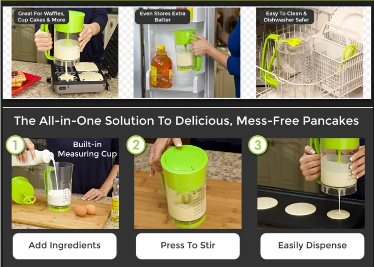 Batter Dispenser Pancake Cup Cake Pastry Dispenser Pancake Express