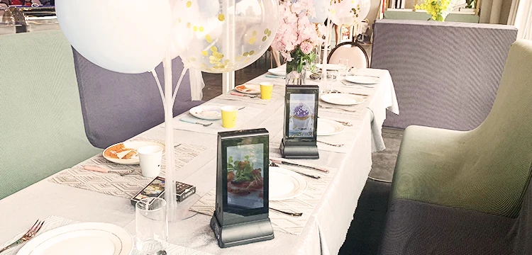 android touch advertising player power bank with display for advertising menu display charger - ANKUX.COM