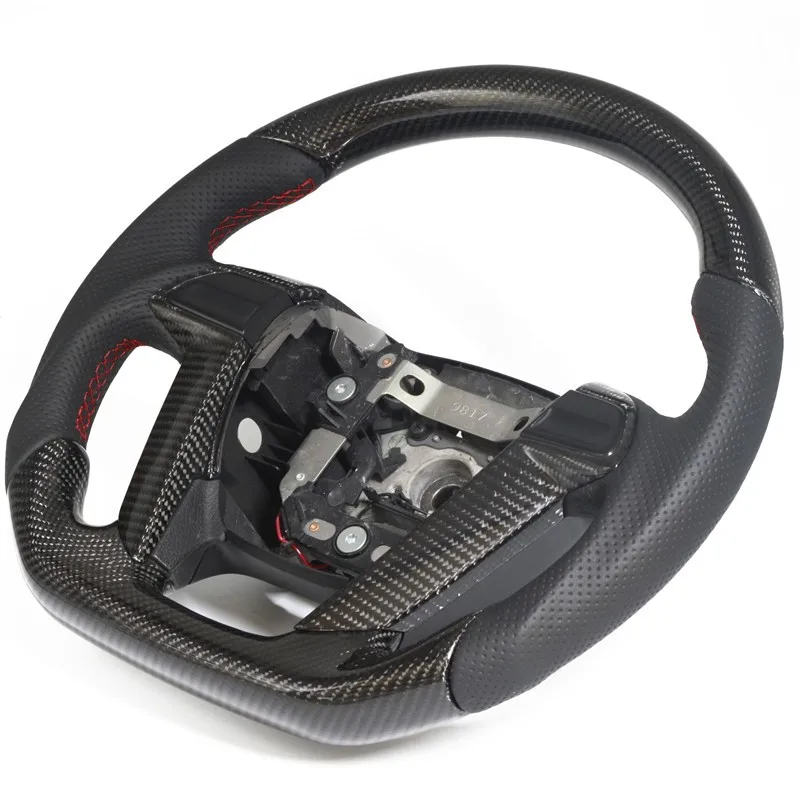Custom Leather Led Steering Wheel For Honda Accord 8 9 Gen Carbon Fiber