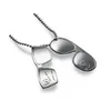 hot sell fashion sunglass silver trend brass metal dog tag pendant