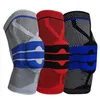 Promotion two hinge knee spring one silicon popular elastic knee pads professional spandex knee brace
