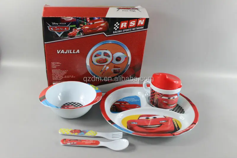 100 % melamine kid's dinner sets of 6pcs