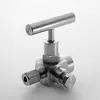 Stainless Steel 1/2 Inch Angle Triangle 3-Way Water Needle Valve