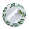 Green Plant Printing Kurti Wholesalers Salon Decorative Frameless 80x80cm Round Wall Mirror