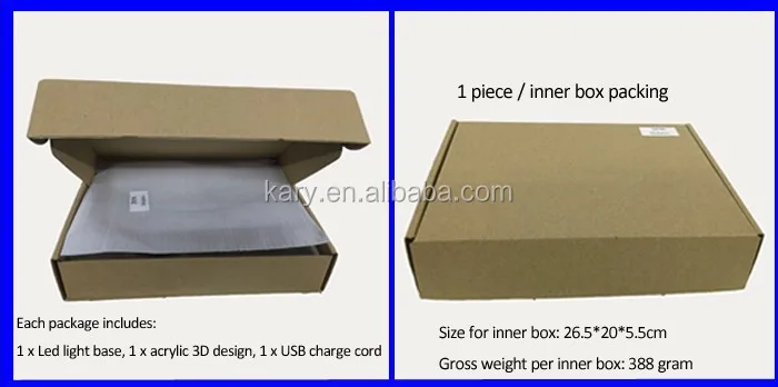 Decorative Night Light Desk Lamp Color Change 3D Light