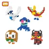 New nanoblock connecting action figure toys pokemon mini building blocks for adult