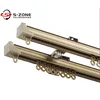 Manufactures aluminum double curtain rail, double curtain track with accessories