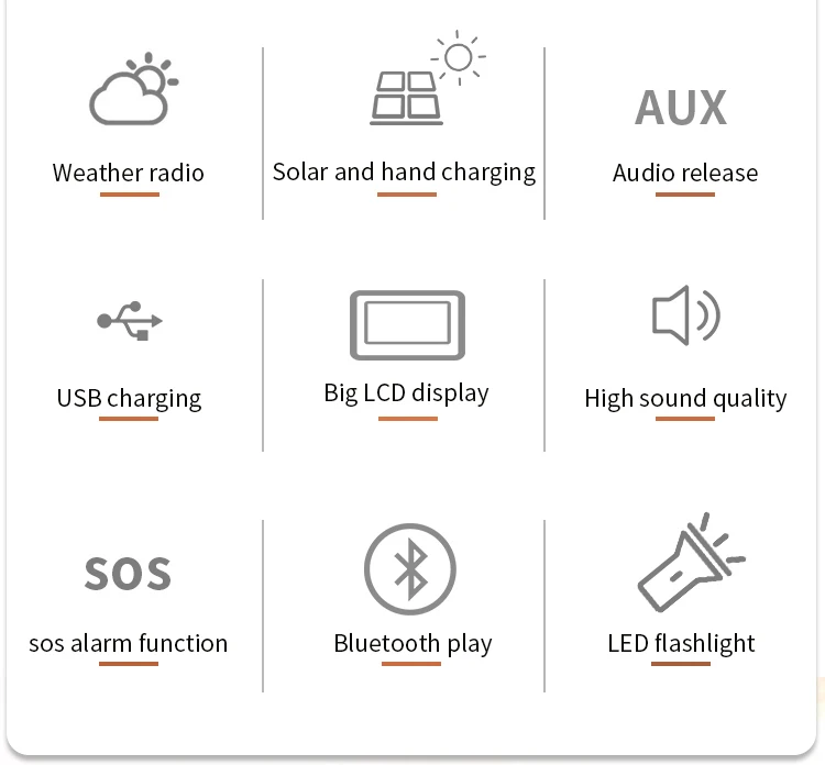 generator flashlight digital hurricane emergency solar hand crank powered noaa radio