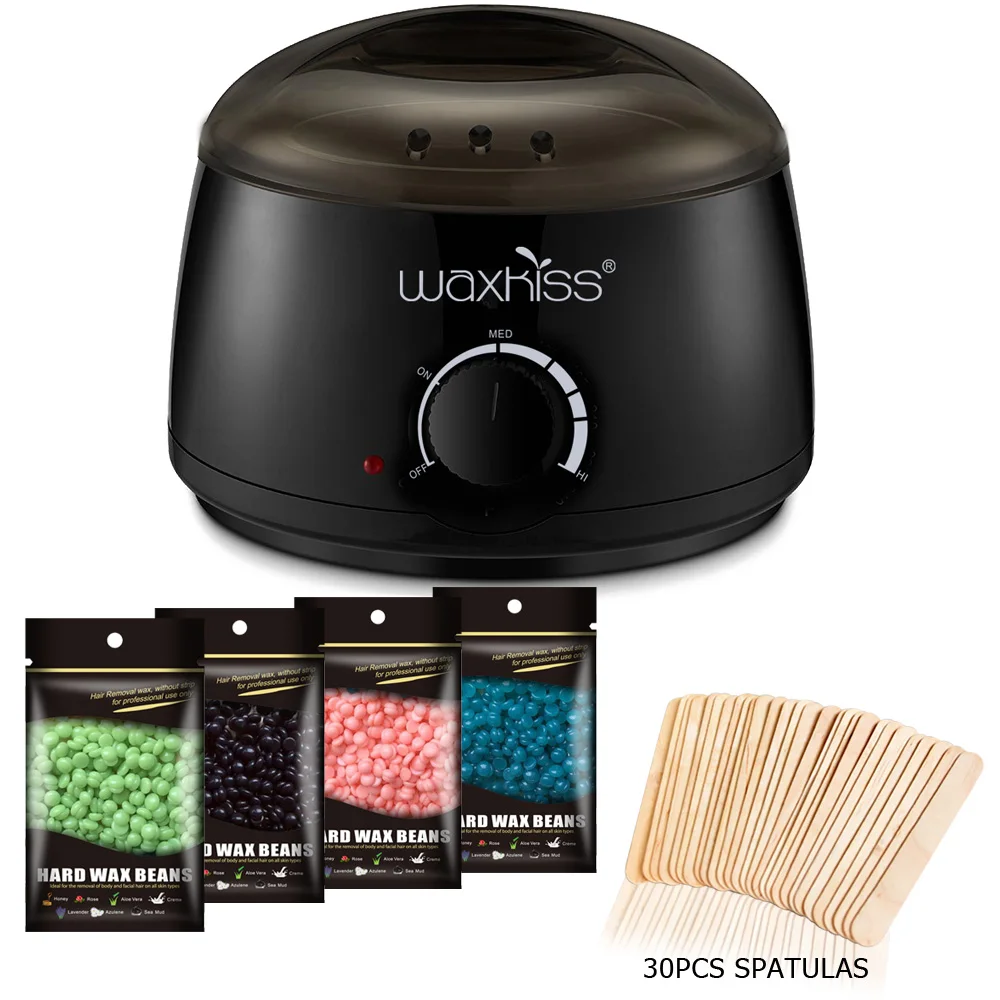 Waxkiss 500cc Hair Removal Wax Warmer Kit Depilatory Wax Heater Kit For