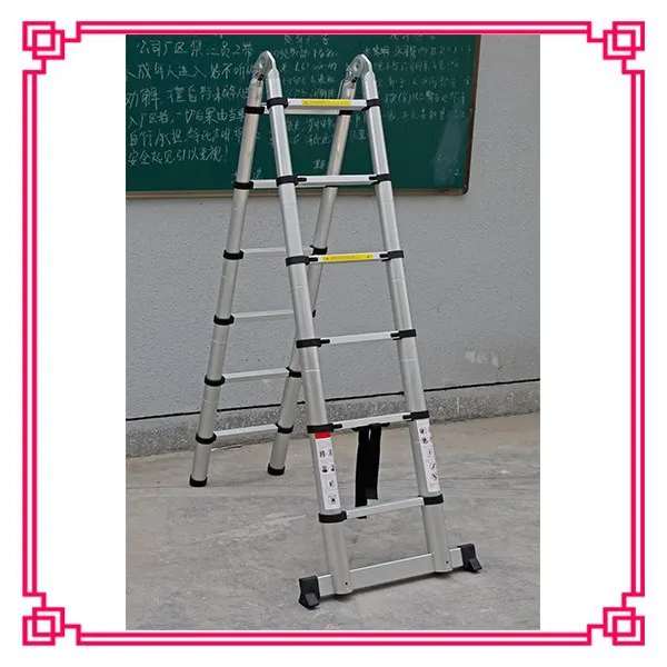 Lidl Super Aluminium Telescopic Double Aframe Safety Ladder/agility