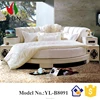 2017 Special Design Leather Double Cot Bed Models Functional Hifi Round Bed With Speaker