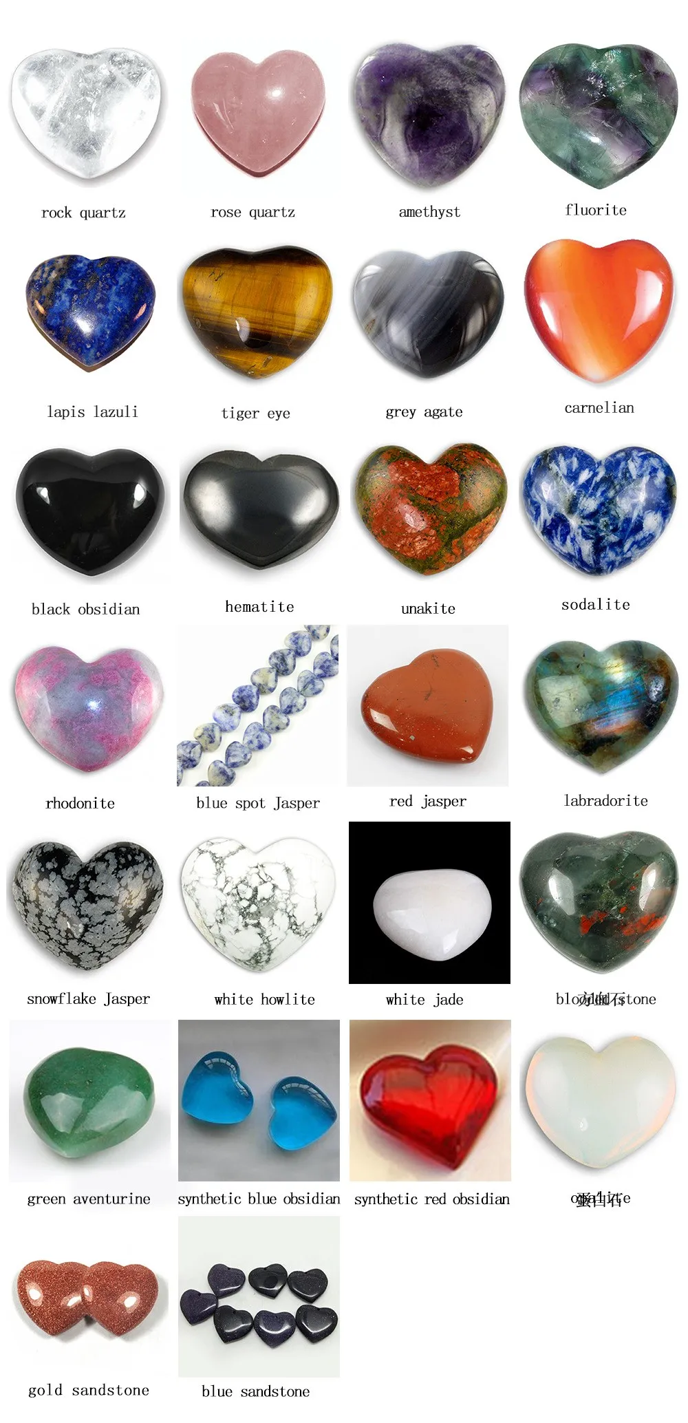 Polished White Howlite Hearts Crystal Carved Puffy Stone Heart Gemstone