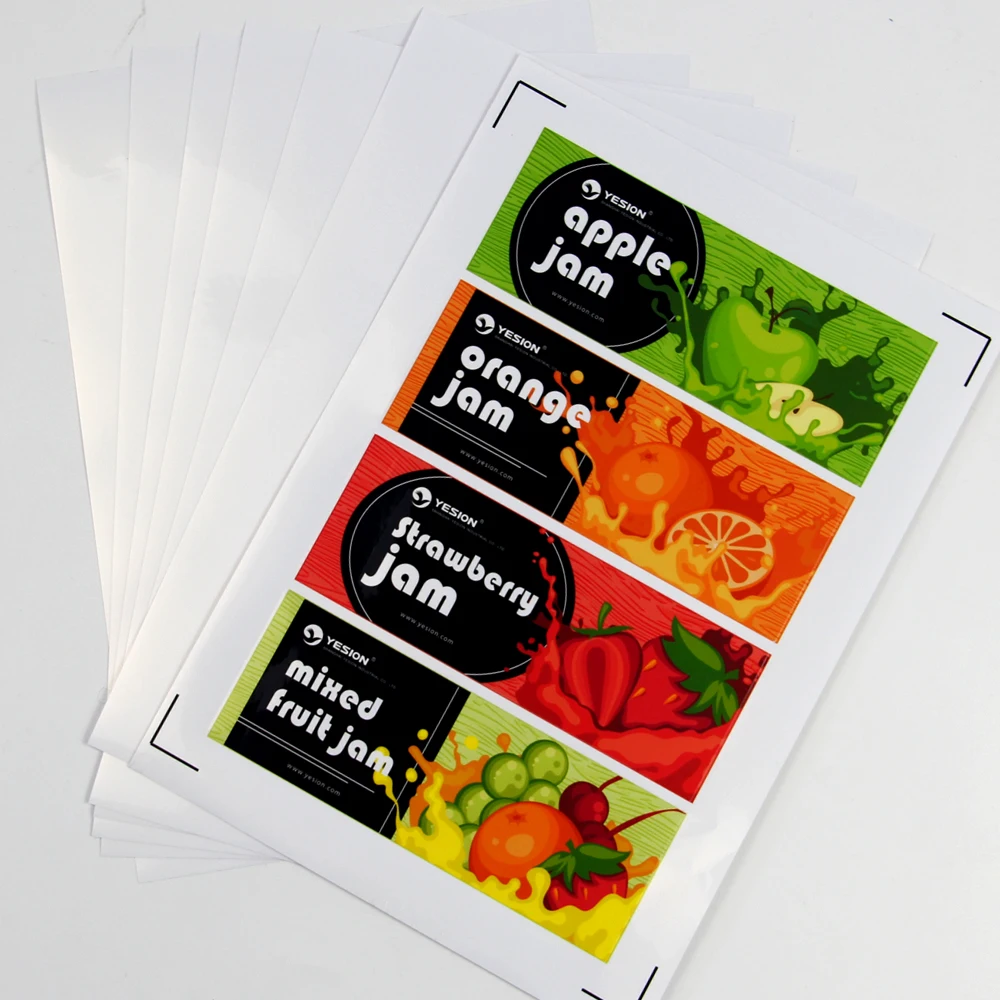 促销印刷瓶子贴纸激光打印防水牛奶白色 pp 贴纸乙烯