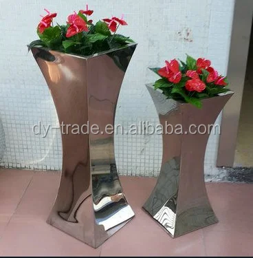 High quality stainless steel planter,round stainless steel vase