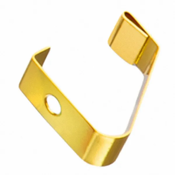 Custom Golden Color Loaded Pressure Spring Electrical Contacts Clips