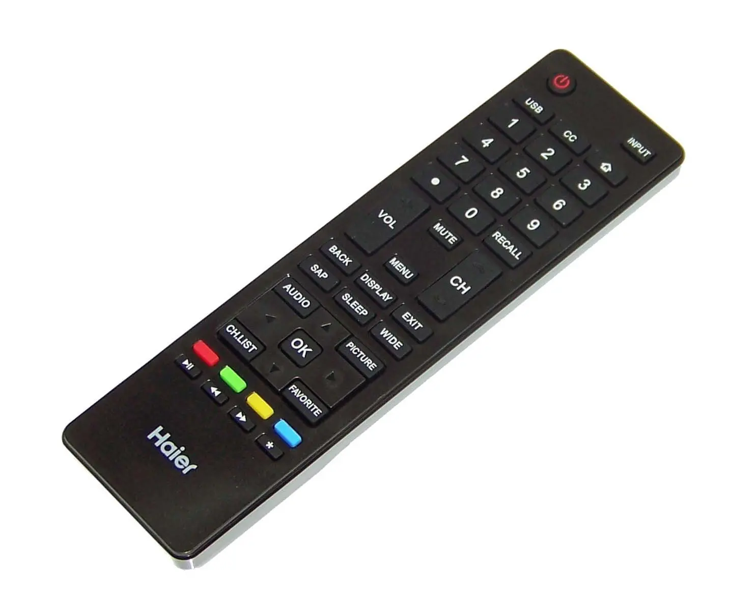 OEM Haier Remote Control Originally Shipped With: 32E3000D, LE46H32800B, 40E3500C, LE40D32810, LE55F32800C, LE24H3380