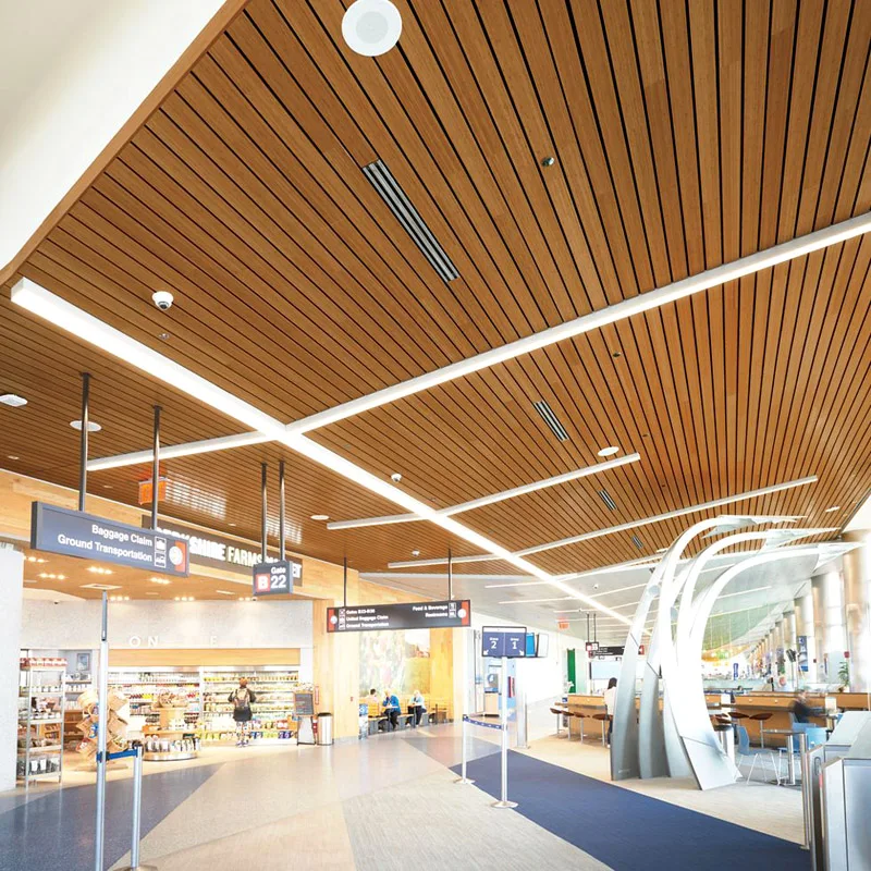 Philippines PVC Wood Plastic Composite Ceiling Panels Low Price Design For Hall