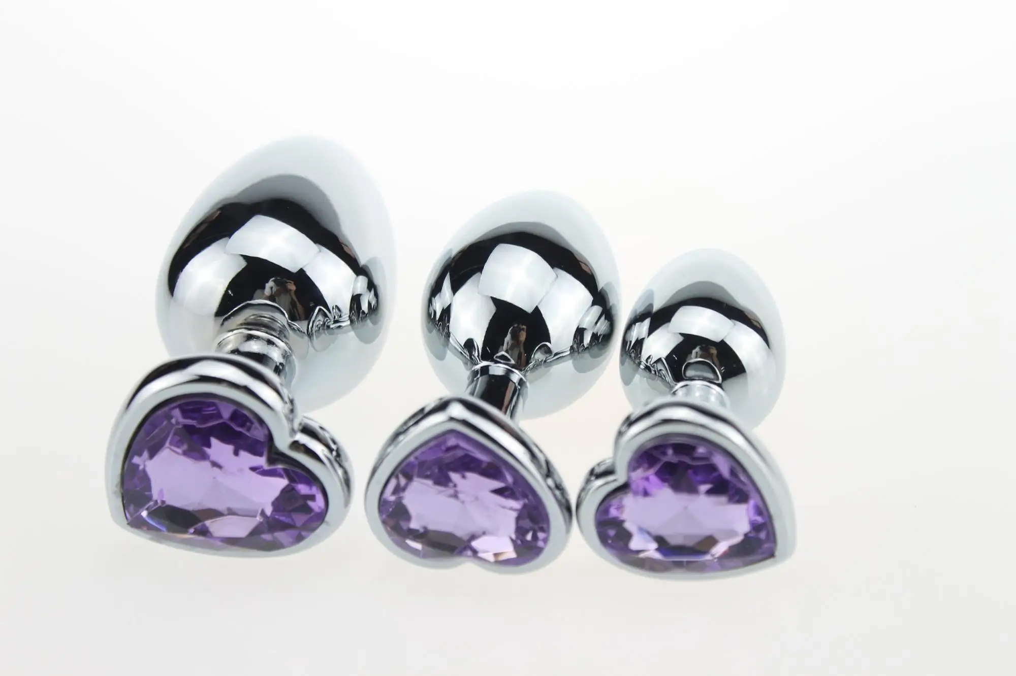 Anal Beads Crystal Jewelry Heart Butt Plug Stimulator Sex Toys Dildo Stainless Steel Anal Plug 4798