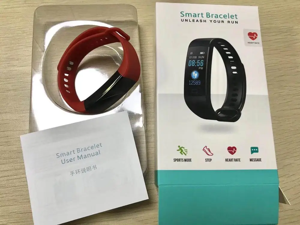 Y5 Smart Bracelet With Replaced Bands Fitness Watch Heart Rate Monitor ...