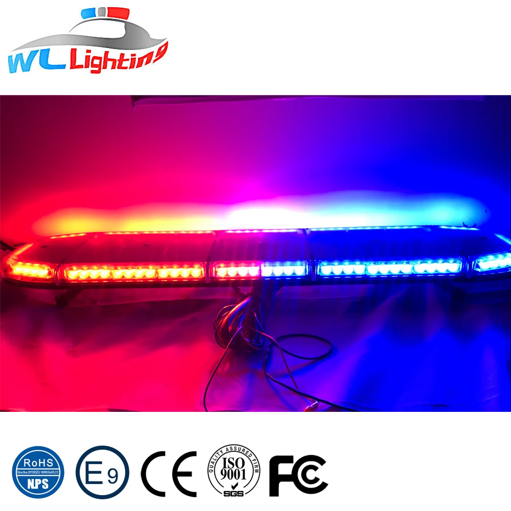 EMARK 264W 1260mm 48inch led ambulance lightbar for emergency vehicle 12V 24V  red blue with digital controller