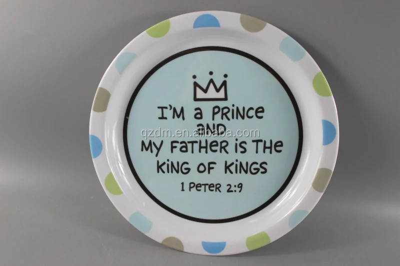 Heart-Shaped Melamine Children Dinner Plate Plastic Dish