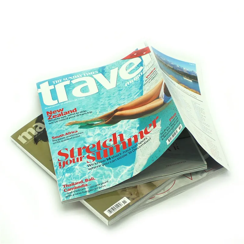 Gate Fold Paper Back Magazine Soft Cover Magazine Printing Company