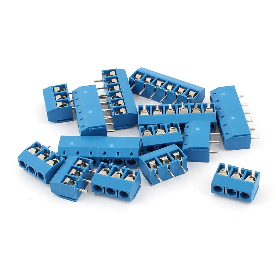 uxcell AC 300V 10A 6 Pins PCB Terminal Block Connector 5.0mm Pitch 10pcs Blue