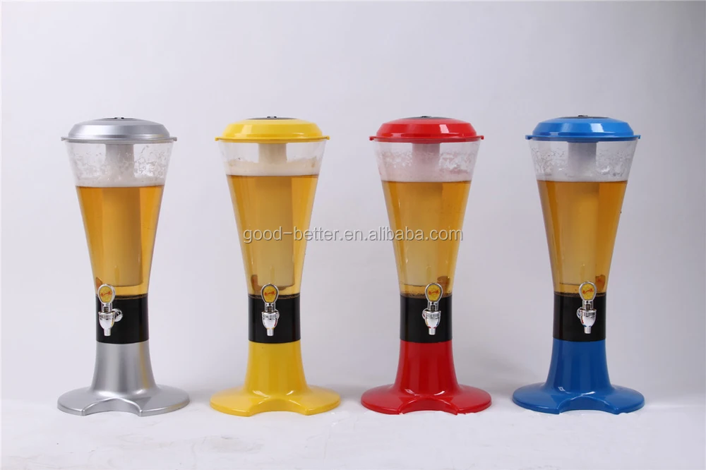 2015 Hot Selling 3l Plastic Eiffel Tower Type Beer Tower With Led Fight