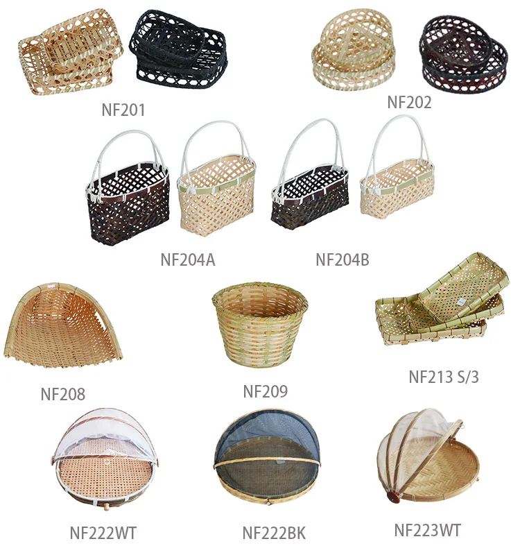 bamboo storage baskets