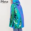 custom woman holographic oversized wondbreaker fashion jacket