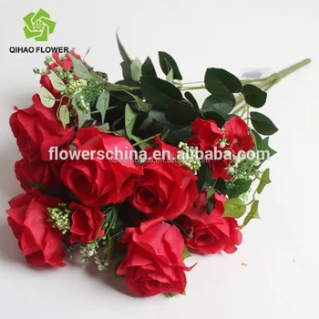 Factory Direct Fast Delivery Cheap Plastic Artificial Fabric Red Rose  Flowers - Buy Cheap Artificial Red Rose Flower,Foshan Factory Direct ...