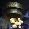 2018 Star spring latest wedding deco of five rings iron art carved ceiling hanging drop wedding party props