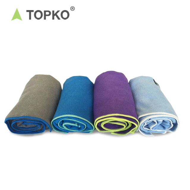 Topko Wholesale Nonslip Microfiber Printed Yoga Mat Towel With Corner