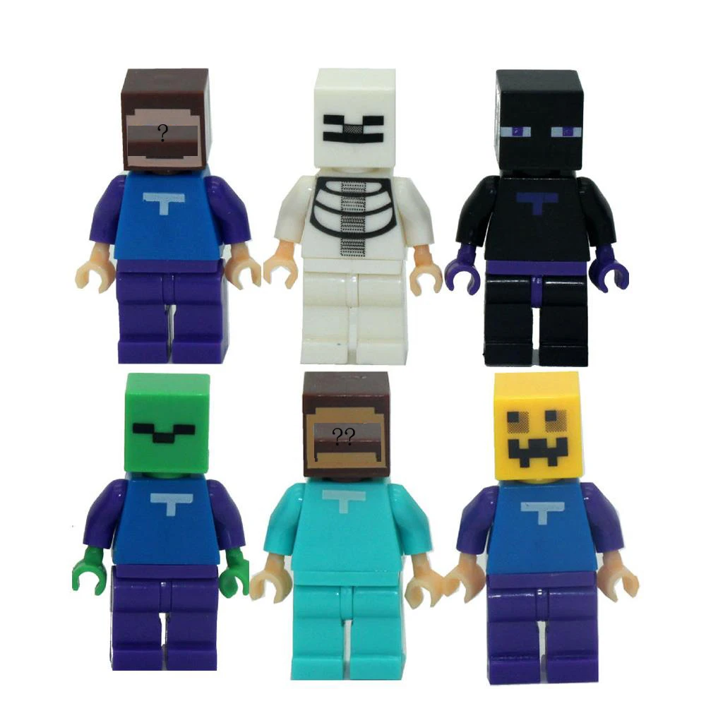 6pcs lot Game Minecraft Kid Baby Toy Mini Figure Building Blocks Sets Model Toys Minifigures Brick