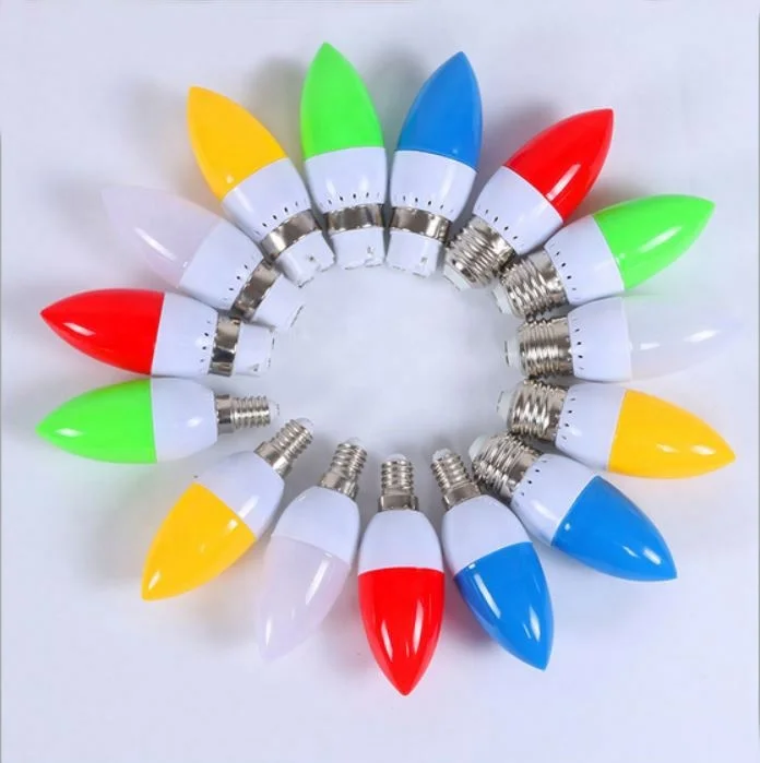 C35 E14 3W 6500k globe tricolor colorful led light bulb for sale