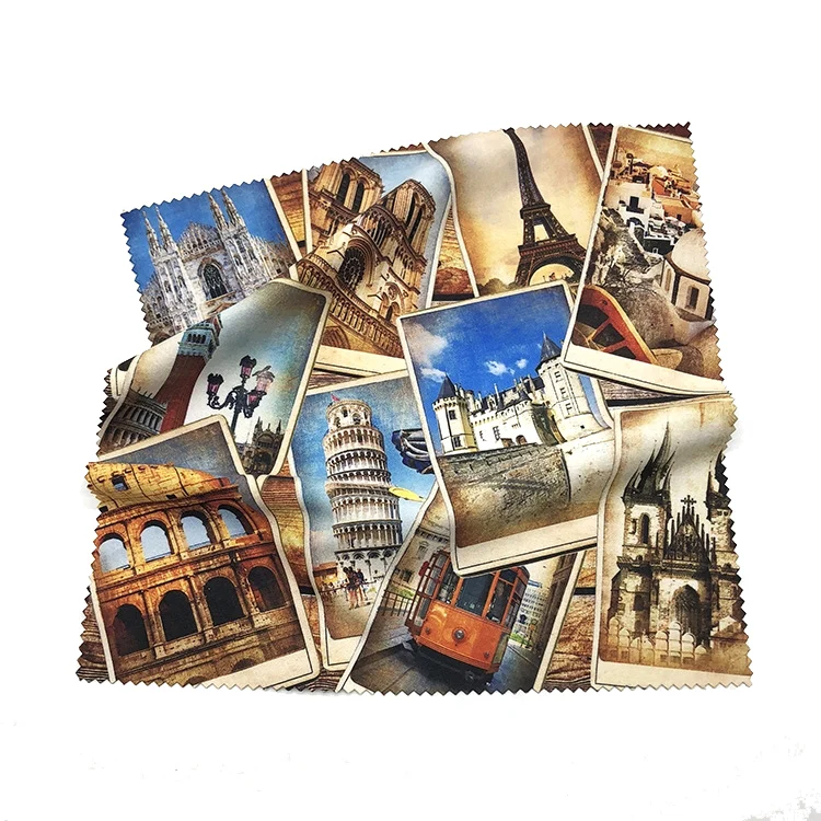hot stamp digital print full color custom microfiber lens cleaning cloth with cheap price