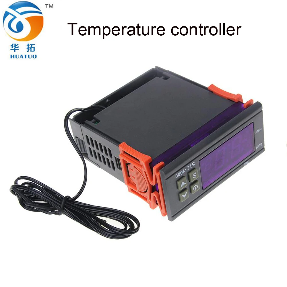 Высокая точность stc 1000 два реле выход термостат STC-1000 цифровой Температура контроллер для инкубатор AC 110V 220V 12 в 24 10