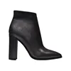 2019 black pointed elegant boot office work shoes ankle leather boots women
