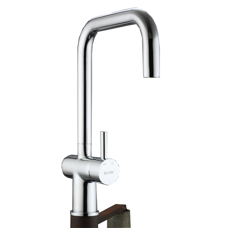 Single lever sink mixer brass kitchen faucet single handle kitchen tap chromed