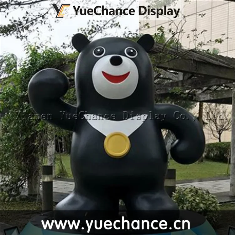 T&ugrave;y chỉnh Mang T&iacute;nh Bước Ngoặt trang tr&iacute; M&agrave;u Đen Sợi Thủy Tinh Phim Hoạt H&igrave;nh Gấu Tượng