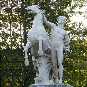 Leben Grosse Beruhmte Kundenspezifische Stein Tier Marmor Pferd Mit