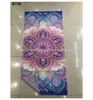 Custom microfiber waffle two side printed sand free beach towel