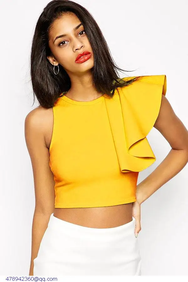 womens yellow summer tops