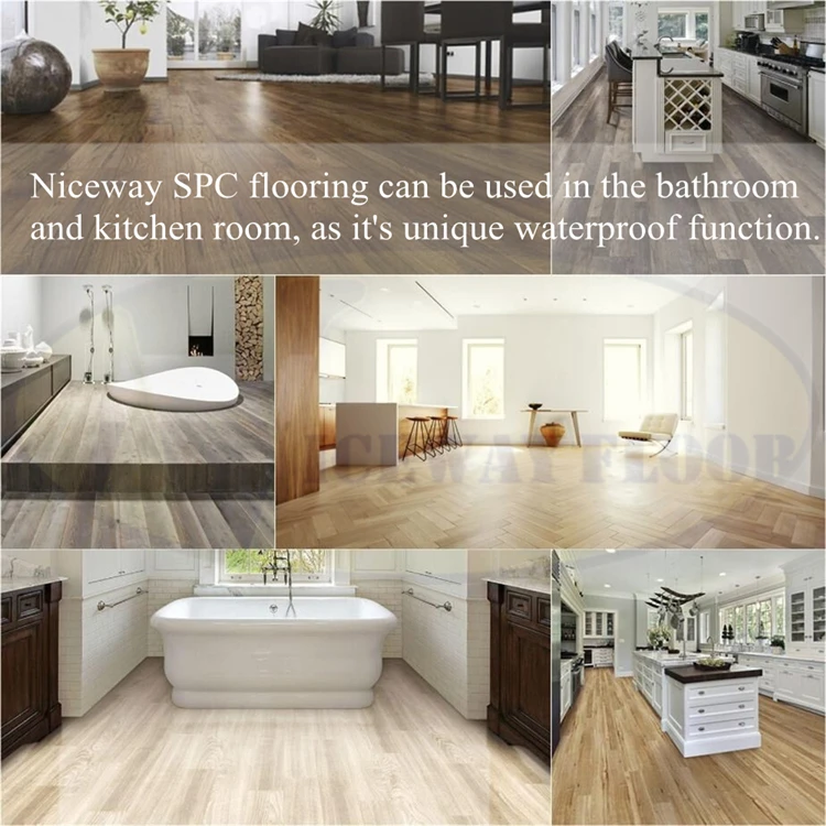 Spc With Ixpe Underlayment Backing Waterproof Spc Click Plank Flooring