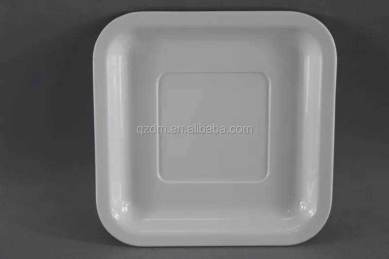 6" Square Melamine tray ,Melamine White tray